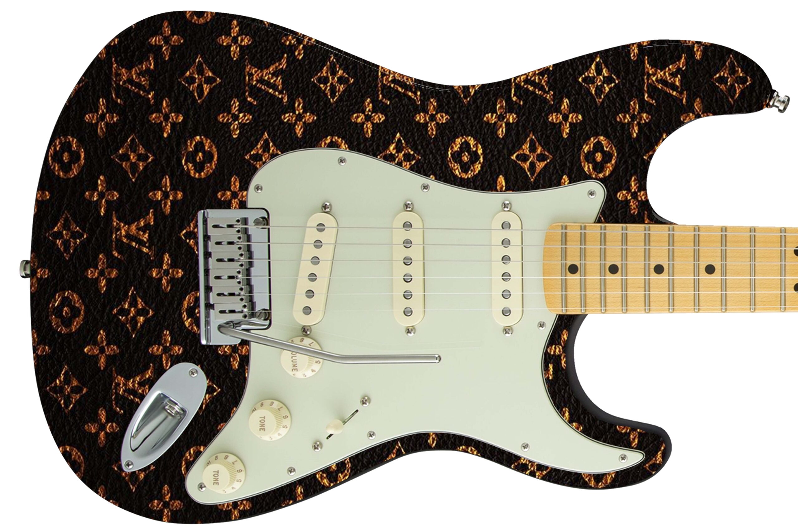 Epic Customs - Bape Shark x LV inspired guitar wrap.